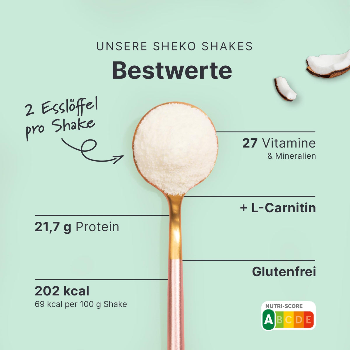 SHEKO Balance Shake Erdbeere – Mahlzeitersatz & Abnehmshake – 378 g