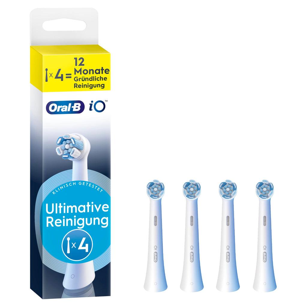Oral-B iO Aufsteckbürsten Ultimative Reinigung, Schwarz, 4 Stück