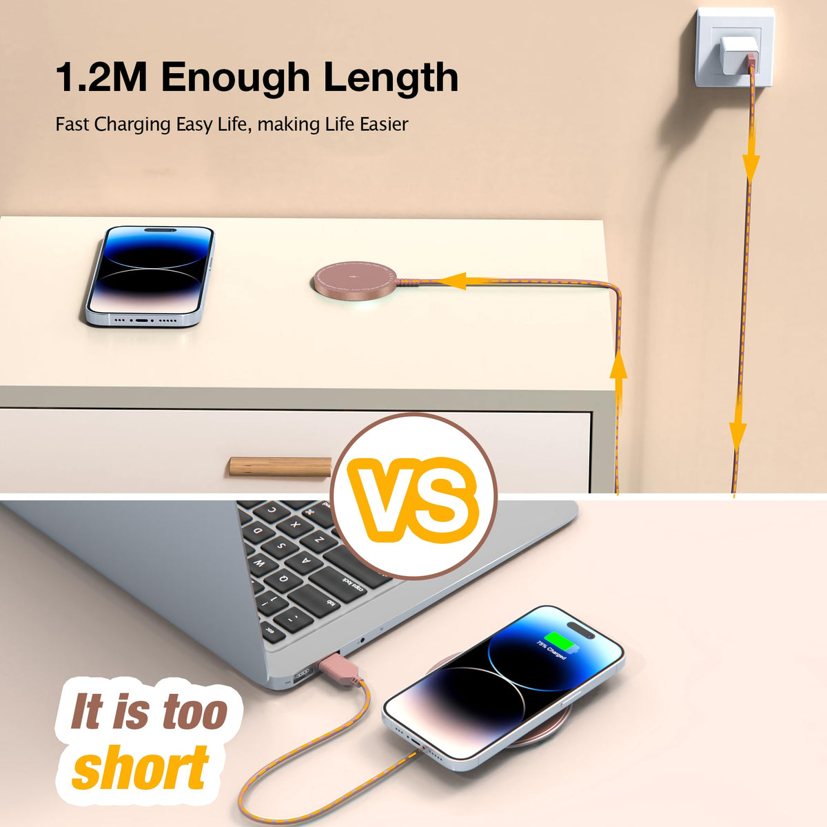 Mag-Safe Ladegerät für iPhone Ladestation: Starker Magnet Wireless Charger