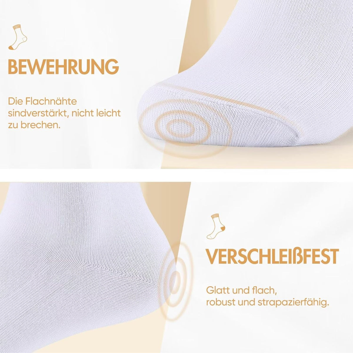 NUOZA 12 Paar Socken Herren Damen Baumwolle Business Atmungsaktive Socks