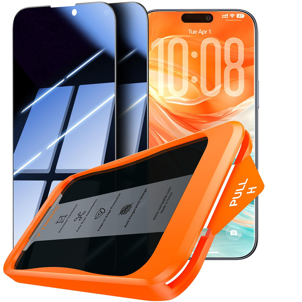 TORRAS für iPhone 18 Pro für Panzerglas TOP 9H+, Auto-Montage, 2 Stück