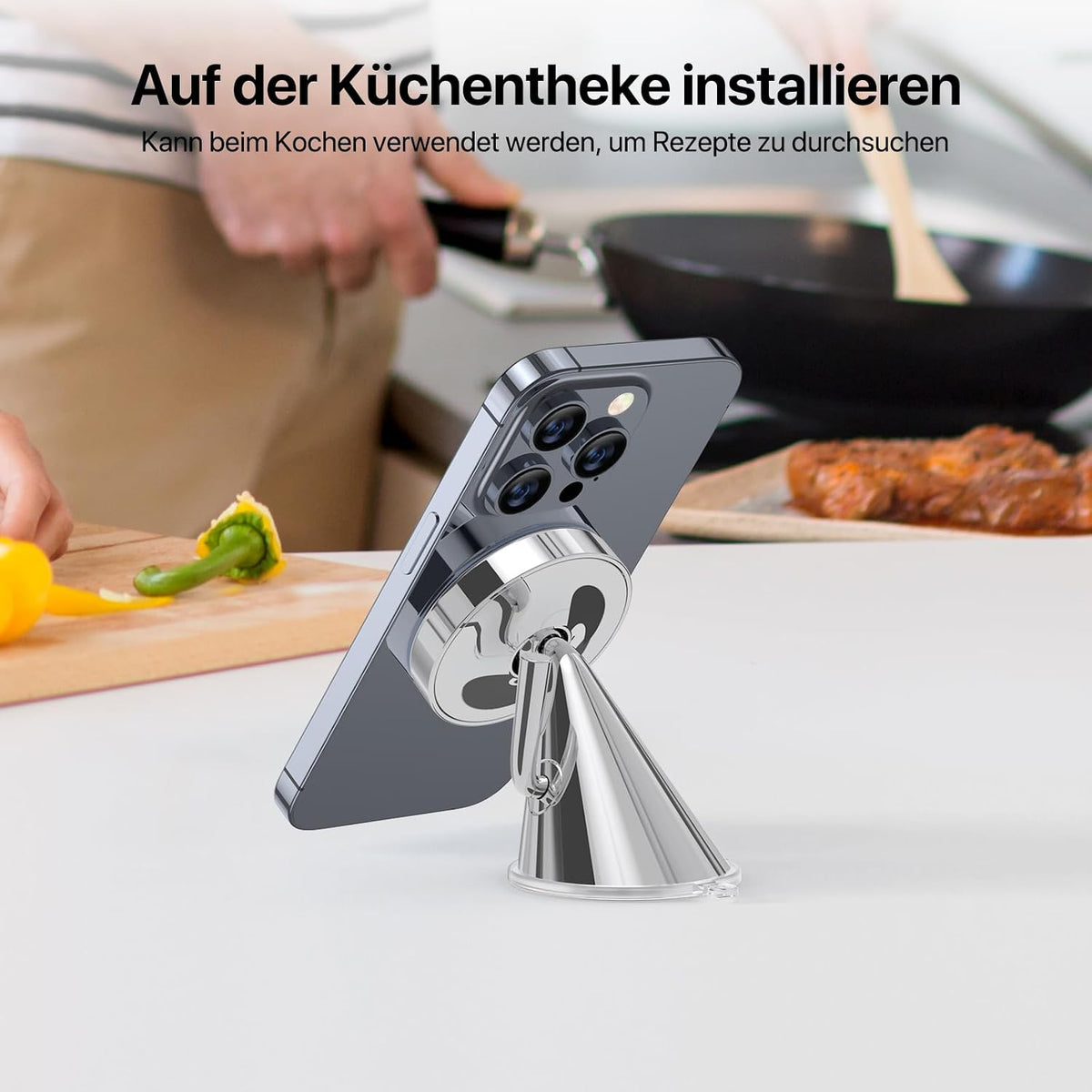 Miracase [2026 Upgraded Handyhalterung Auto Handy Halterung,Universal Car Phone Holder[Stärkste Saugnapf & Lüftungshaken] 360° Drehbar kfz autohalterung Lautsprecher für iPhone Samsung Galaxy Google