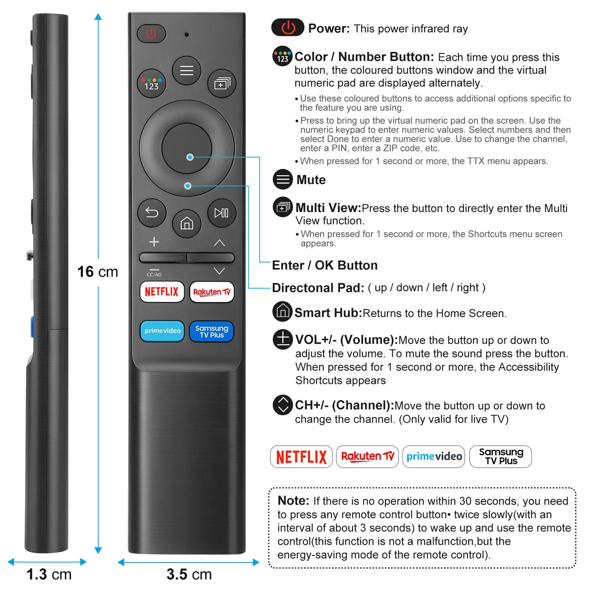 für Samsung Fernbedienung Fernseher, Universal für Samsung Smart TV