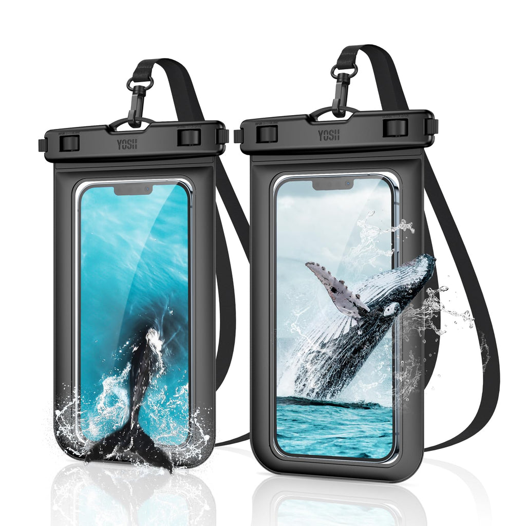 YOSH wasserdichte Handyhülle [Schwimmende & Nahtloser] 2 STK., bis zu 7,5"