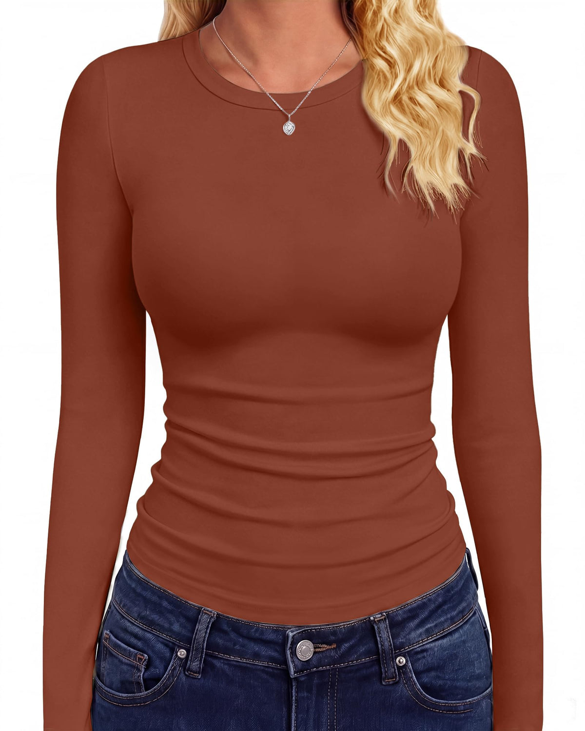 GAYHAY Langarmshirts für Damen Oberteile figurbetont Herbstmode 2026