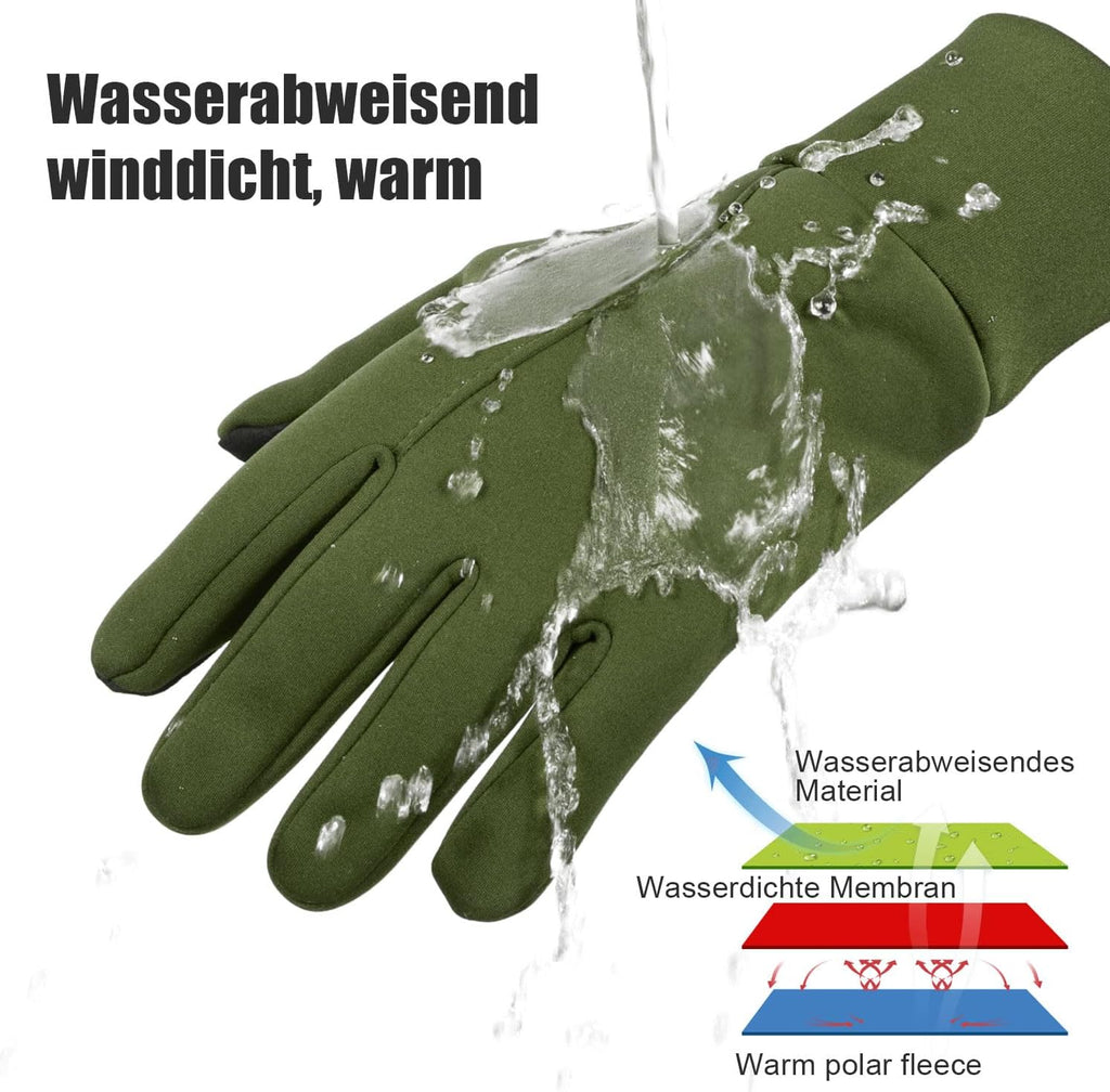 FanVince Handschuhe Herren Damen Winterhandschuhe Thermo Touchscreen Warme Fahrradhandschuhe Geschenke