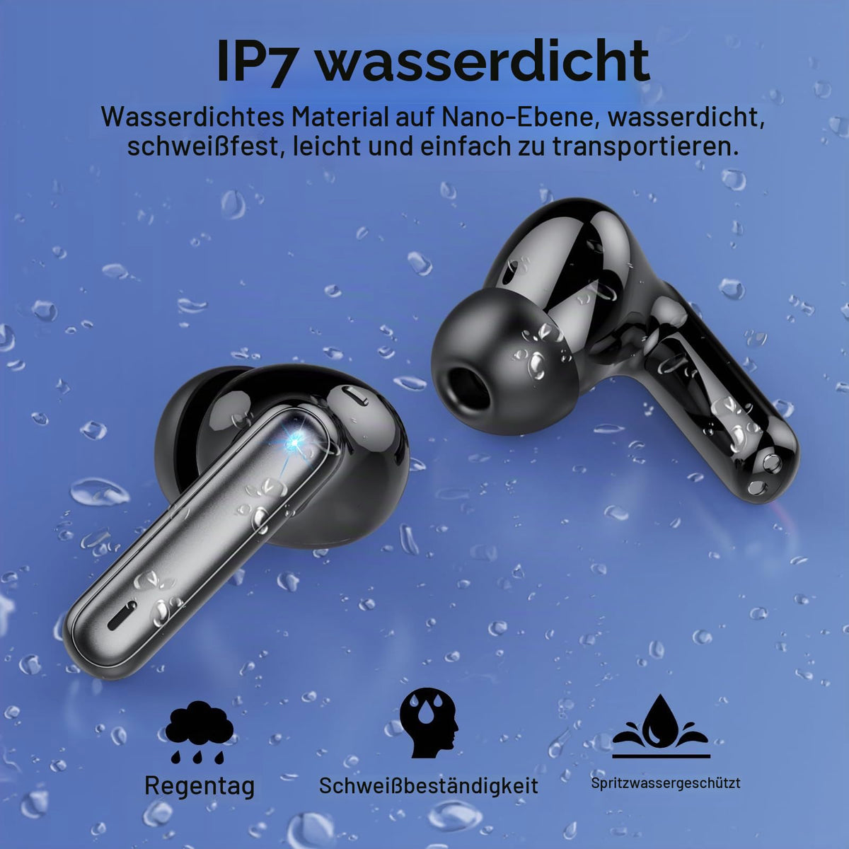 Bluetooth Kopfhörer, Kopfhörer Kabellos Bluetooth 5.4, Tiefer Bass Ohrhörer