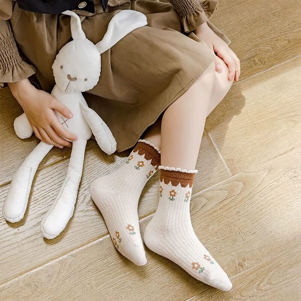 FedMois 10 Paires Chaussettes chaudes hiver en Coton Garçons Filles Socquette Enfant
