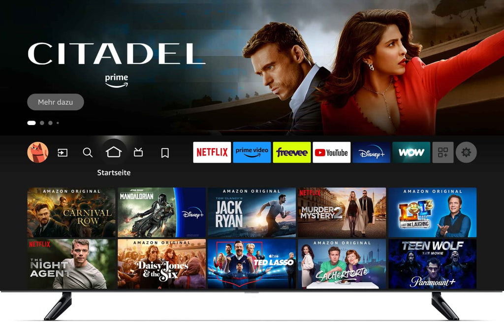 XIAOMI F2 Smart Fire TV 43 Zoll, 108 cm Fernseher (4K UHD, HDR10, Rahmenloses Metallgehäuse, Prime Video, Netflix, Alexa Sprachsteuerung, HDMI 2.1, Bluetooth, USB, Triple Tuner) Modelljahr:2022