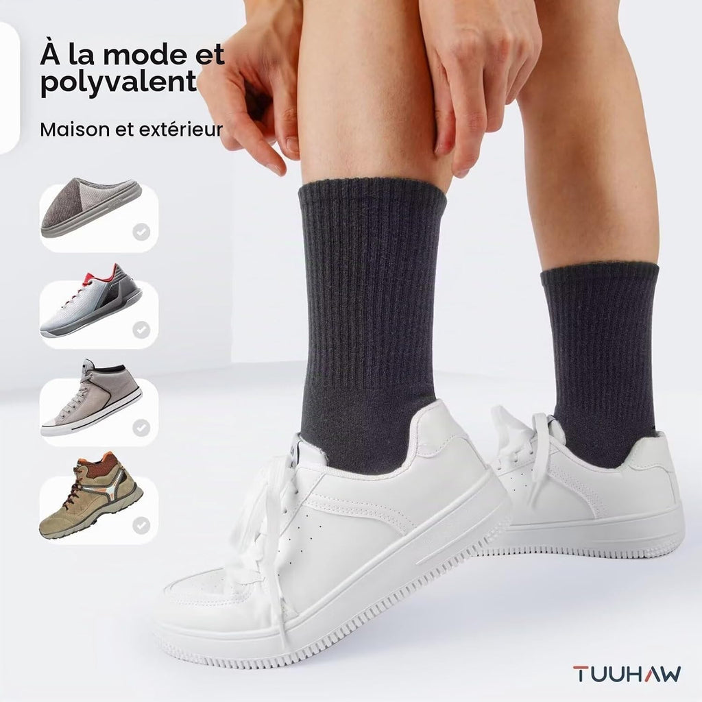 Chaussettes Homme Femme Coton Sport Tennis Course Golf (Lot de 6/12)