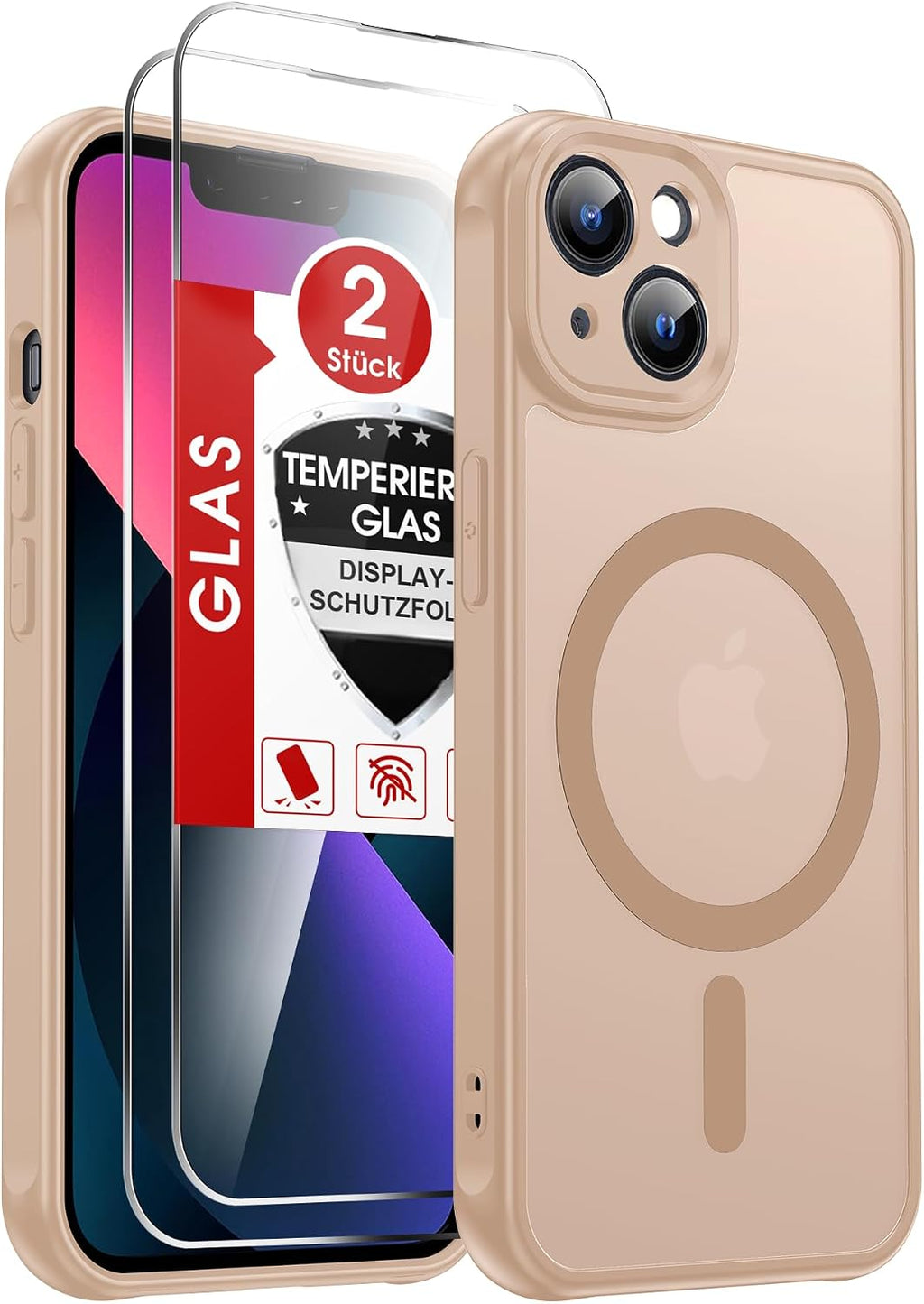 LeYi für Samsung Galaxy A06 4G Hülle für Magsafe mit 2X Panzerglas-Schwarz