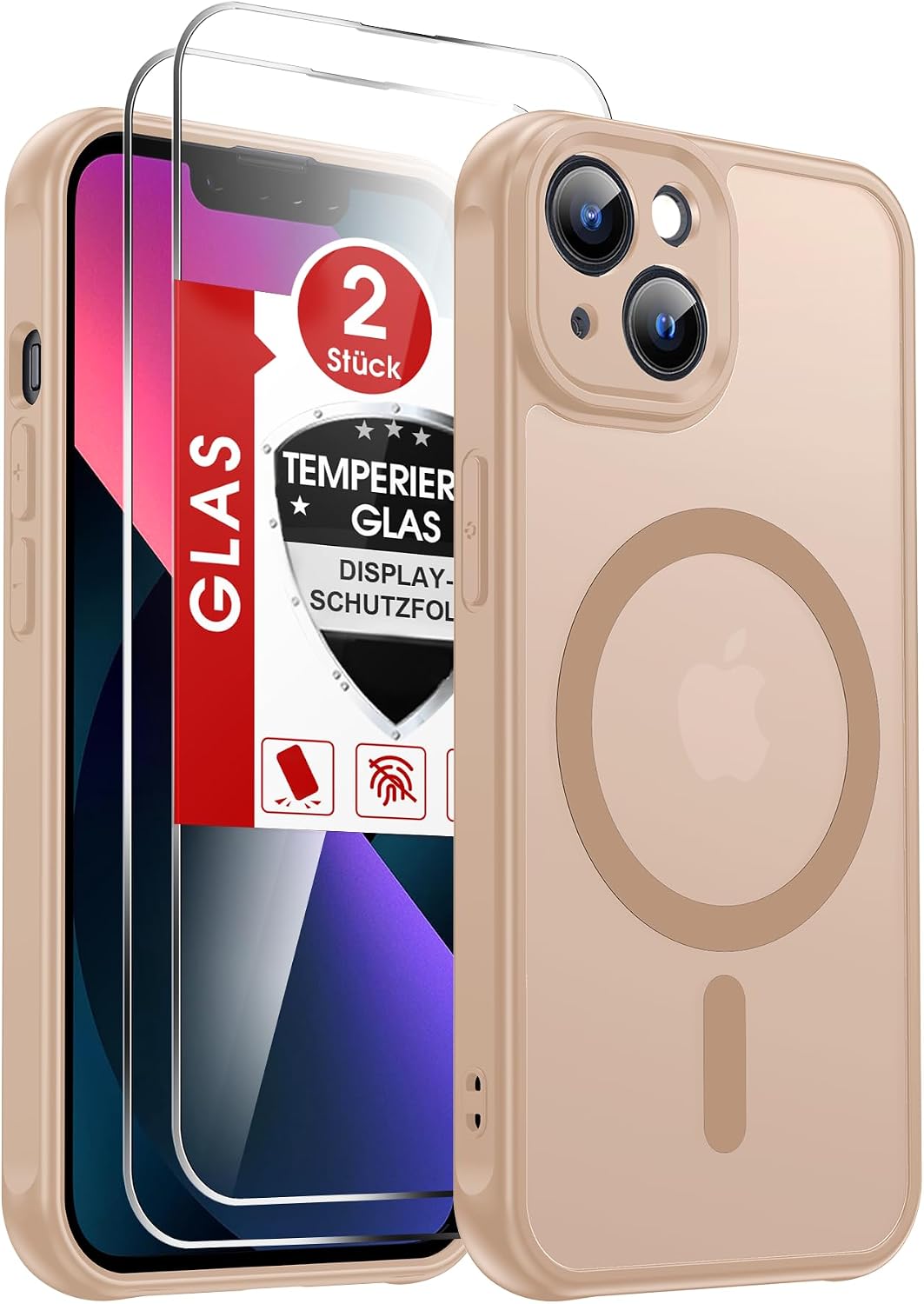 LeYi für Samsung Galaxy A06 4G Hülle für Magsafe mit 2X Panzerglas-Schwarz