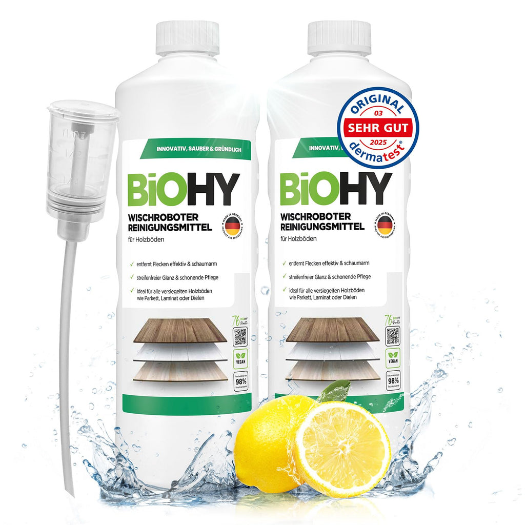 BiOHY Wischroboter Reiniger für Station mit Orangenduft (2 x 1 Liter)