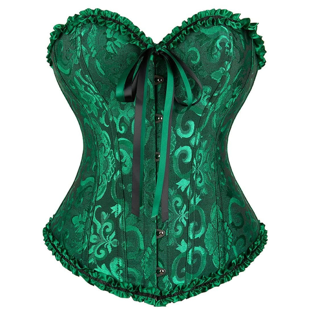 Bustier Corset Top for Women | Overbust Lace Up Waist Cincher Shapewear Lingerie