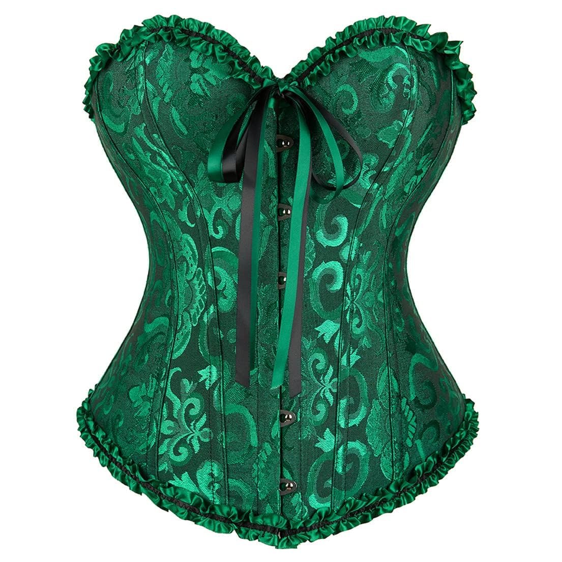 Bustier Corset Top for Women | Overbust Lace Up Waist Cincher Shapewear Lingerie