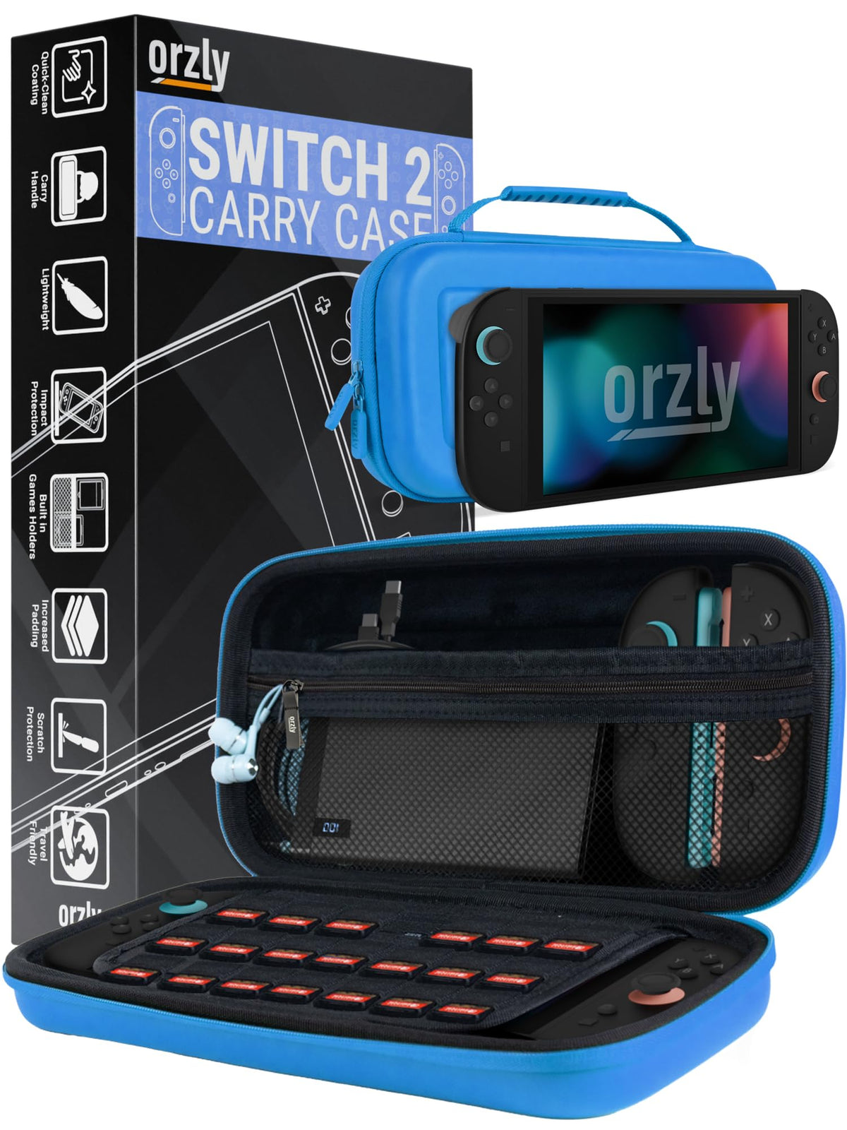 Orzly Tragetasche kompatibel mit Nintendo Switch Lite (2019) – Aufbewahrungstasche - Hartschalen Case/Hülle/Schutzhülle für die Verwendung mit der Nintendo Switch Lite Konsole & Accesoires - ROSA