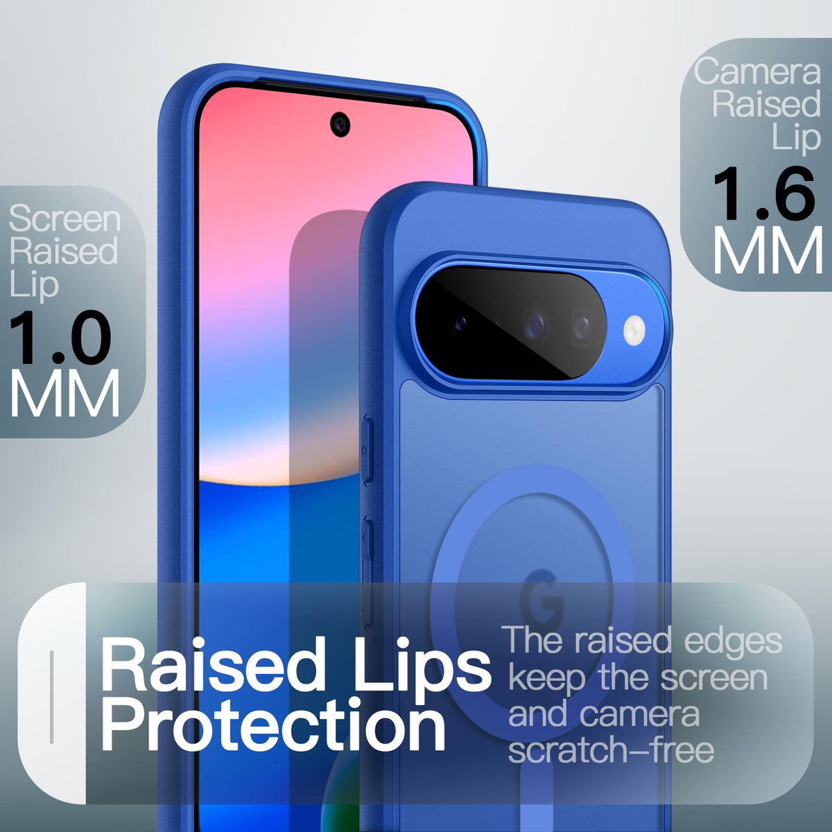 JETech Magnetische Hülle für Google Pixel 10/10 Pro, Obsidian