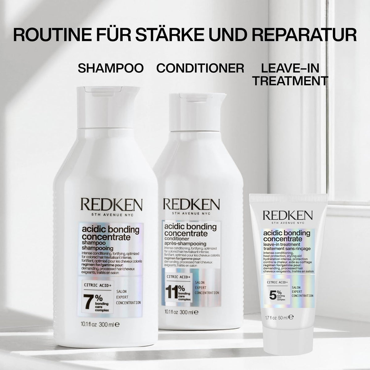 REDKEN Haarlotion mit intensivem Schutz vor Farbverlust, All-In-One Formel mit Hitzeschutz, Acidic Bonding Concentrate Leave-In Conditioner,