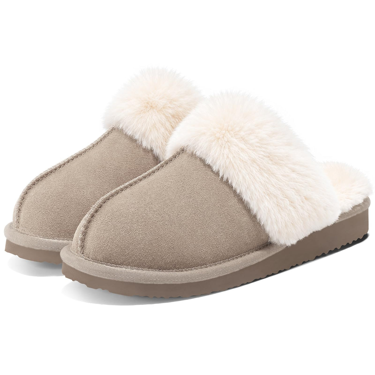 Litfun Fuzzy Slippers for Women Memory Foam Indoor House Shoes