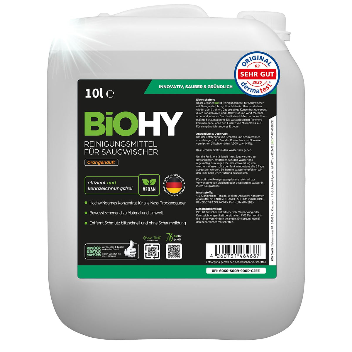 BiOHY Wischroboter Reiniger für Station mit Orangenduft (2 x 1 Liter)