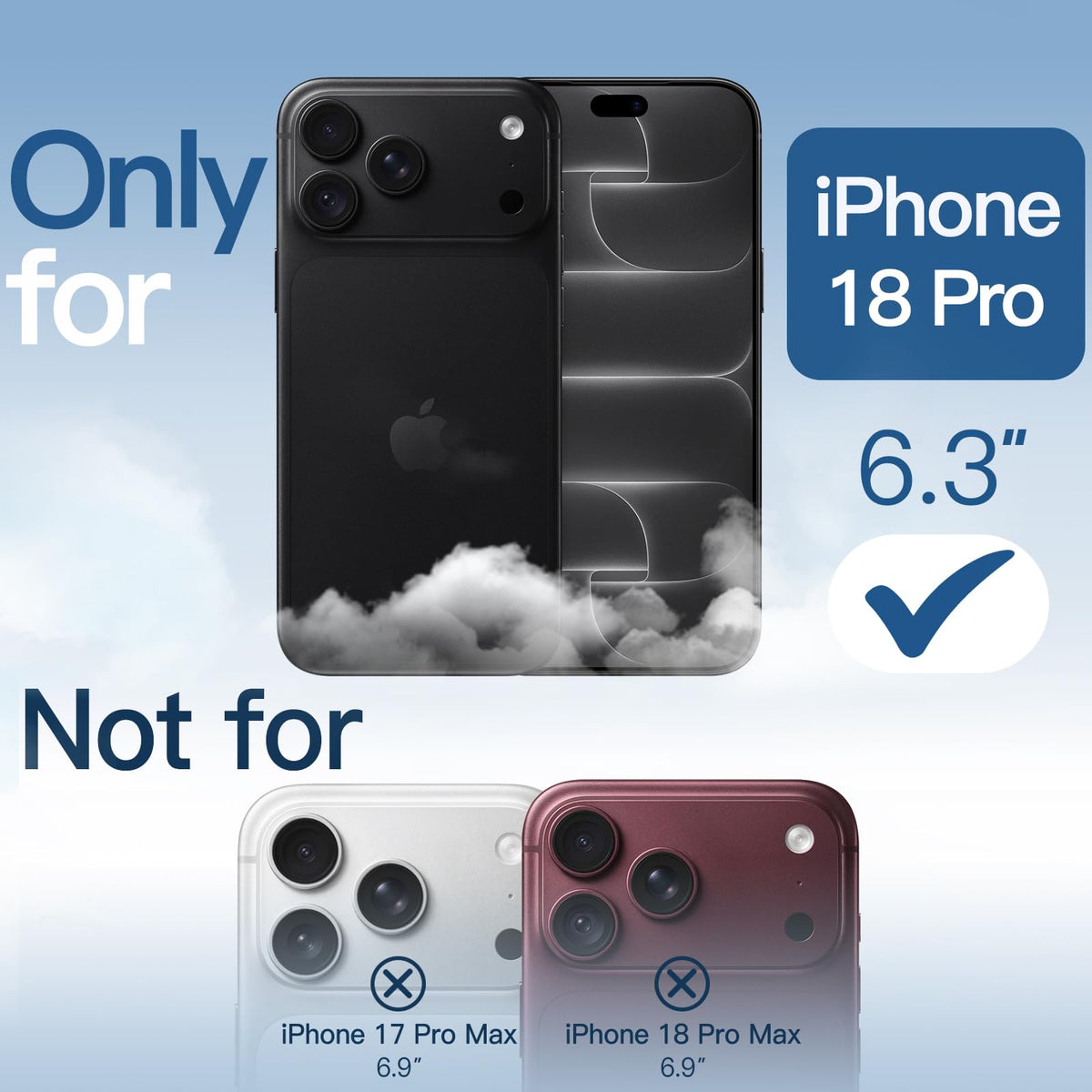 JETech Magnetische Hülle für iPhone 17, Durchsichtig