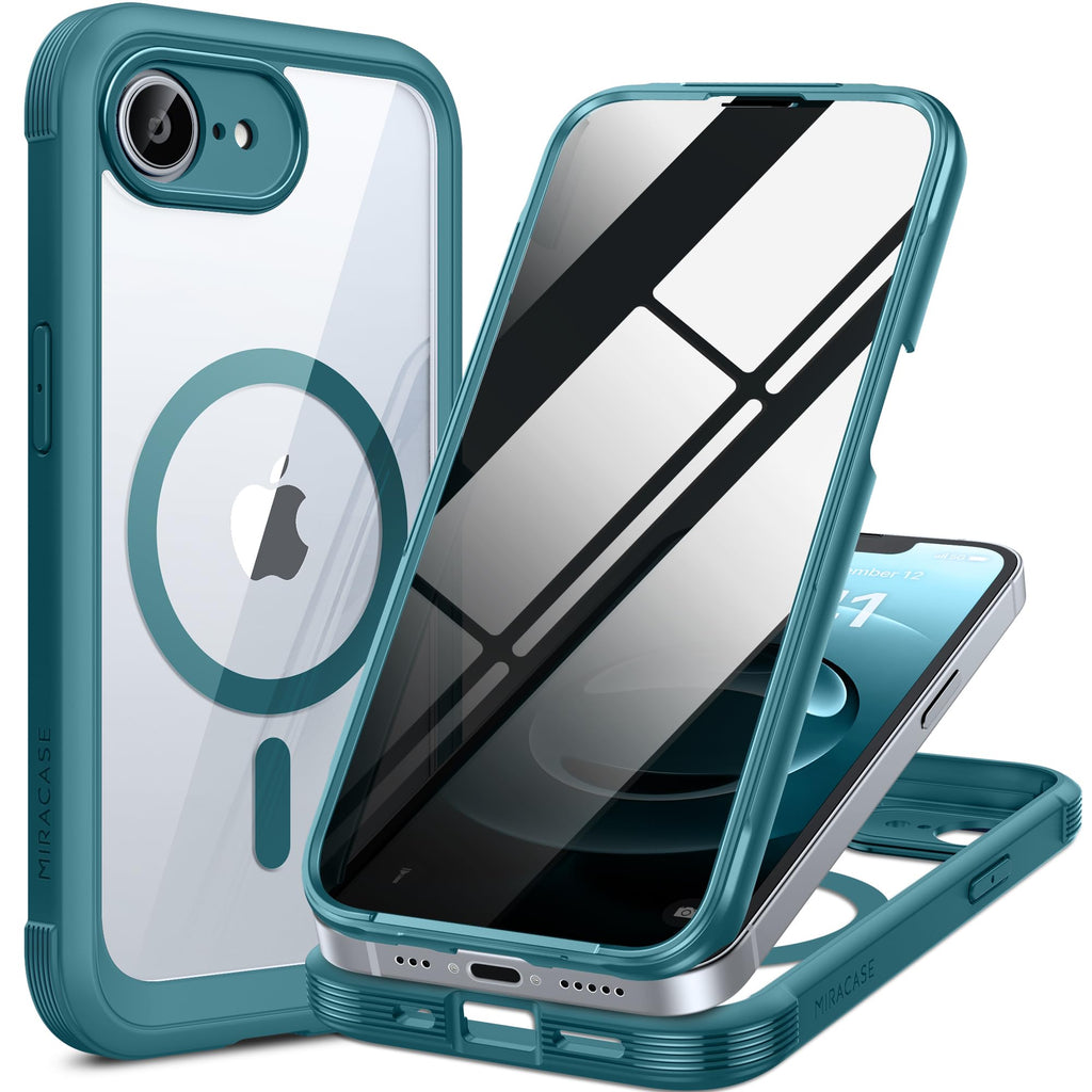 Miracase für iPhone 17 Hülle 6,3 Zoll,360 Grad Komplettschutz,Schwarz