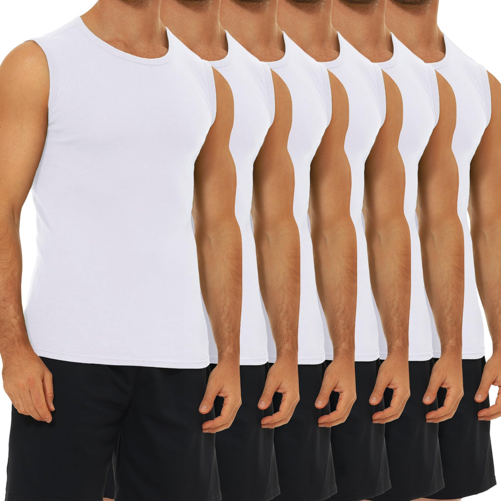 FALARY 3er-/6er-Pack Herren-Unterhemd aus Baumwolle Tanktop Unterhemden S-5XL