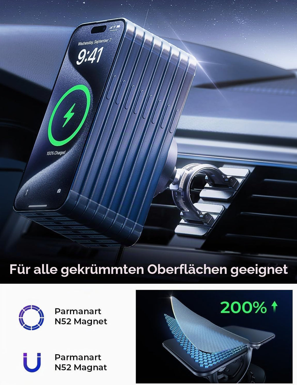 LISEN für Magsafe Autohalterung 15W Handyhalterung Auto mit Ladefunktion