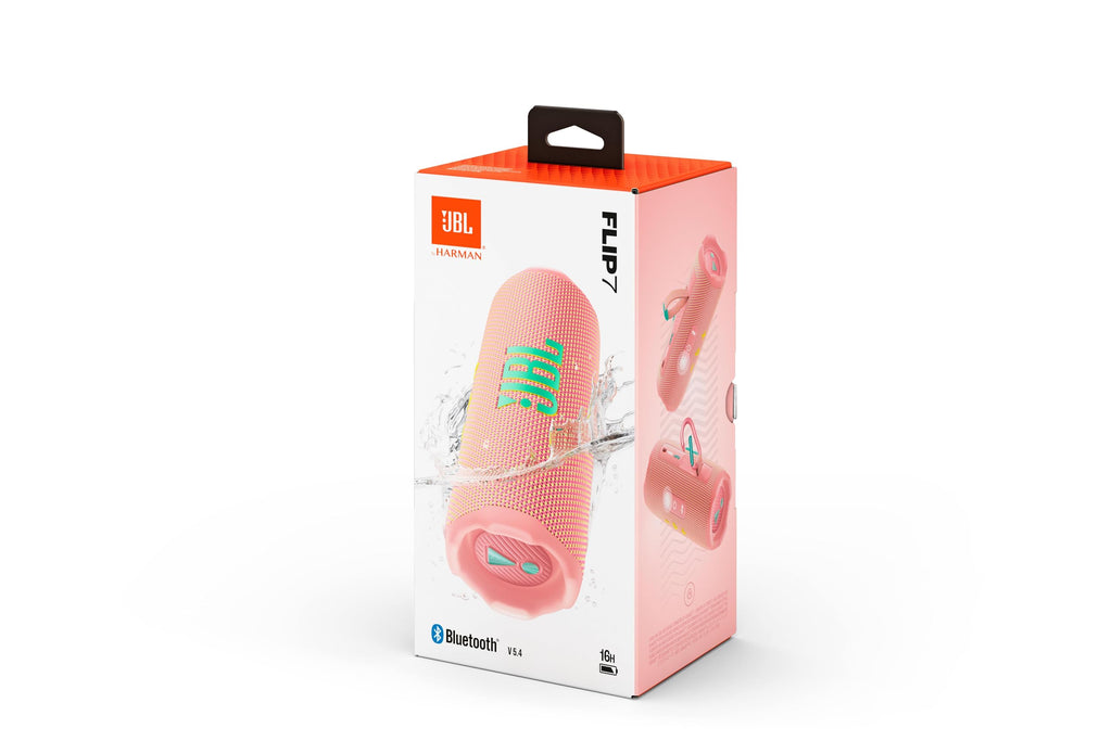 JBL Flip 7, kabelloser tragbarer Bluetooth-Lautsprecher, 16 Stunden Akkulaufzeit, IP68 wasserdicht, Staub- und stoßfest, JBL Pro Sound mit AI Boost, Auracast Multi-Speaker-Verbindung, Schwarz