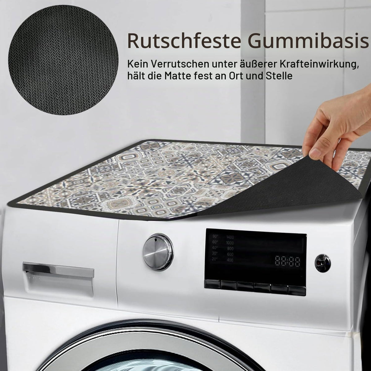 YeahBoom Waschmaschinenauflage 60x60cm,Waschmaschinenabdeckung Universal