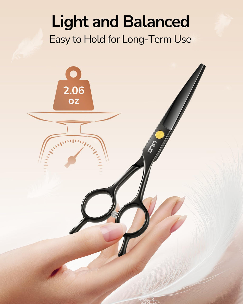 Haarschere Scharfe Friseurschere ULG 6.5 Zoll Präziser Schnitt Haarschnitt japanischer rostfrei edelstahl Rasiermesserscharf Effilierscheren