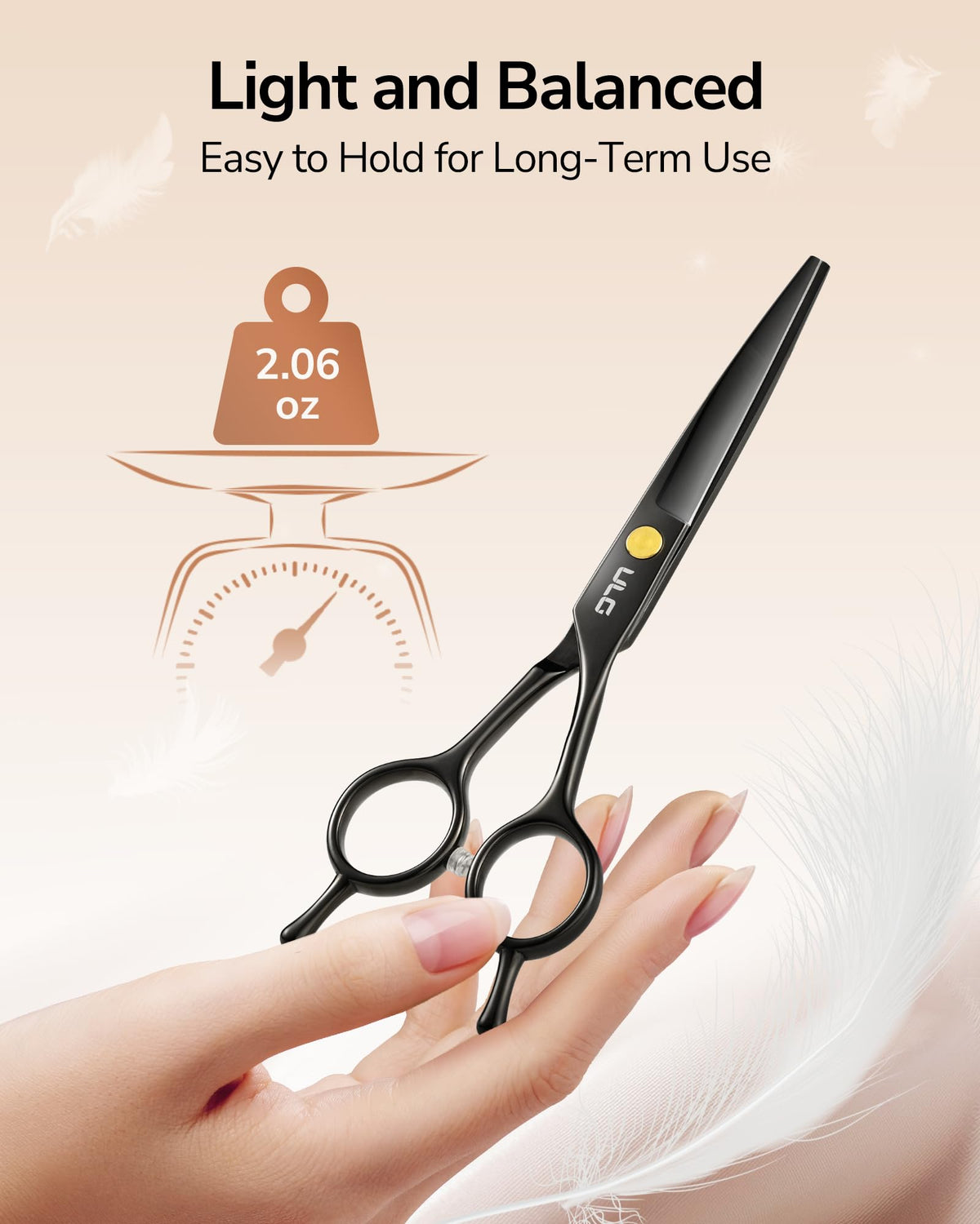 Haarschere Scharfe Friseurschere ULG 6.5 Zoll Präziser Schnitt Haarschnitt japanischer rostfrei edelstahl Rasiermesserscharf Effilierscheren
