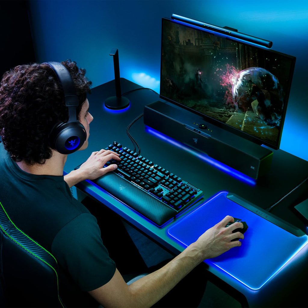 Razer BlackWidow V4 - Mechanische Gaming-Tastatur Chroma RGB (Mechanische Yellow Switches, 6 eigene Makro-Tasten, Doubleshot-ABS-Tastenkappen) QWERTZ DE-Layout | Schwarz