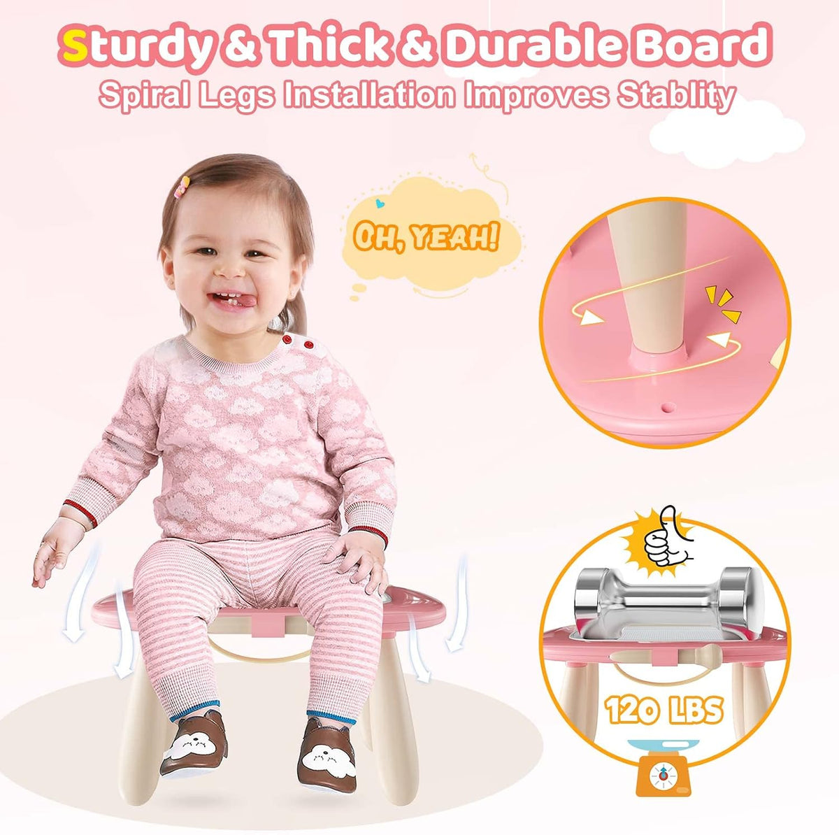 Kikidex Magnetic Drawing Board, Toddler Girl Toys for 1-3 Year Old, Doodle Board Pad Learning and Educational Toys for 1 2 3 Year Old Kids Birthday Gift (Soft Pink)