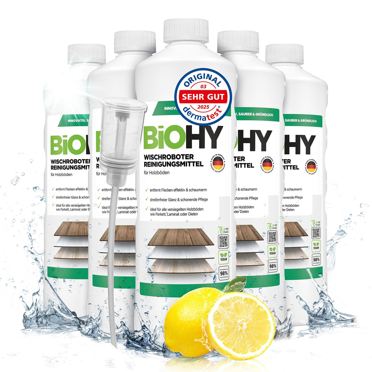 BiOHY Wischroboter Reiniger für Station mit Orangenduft (2 x 1 Liter)