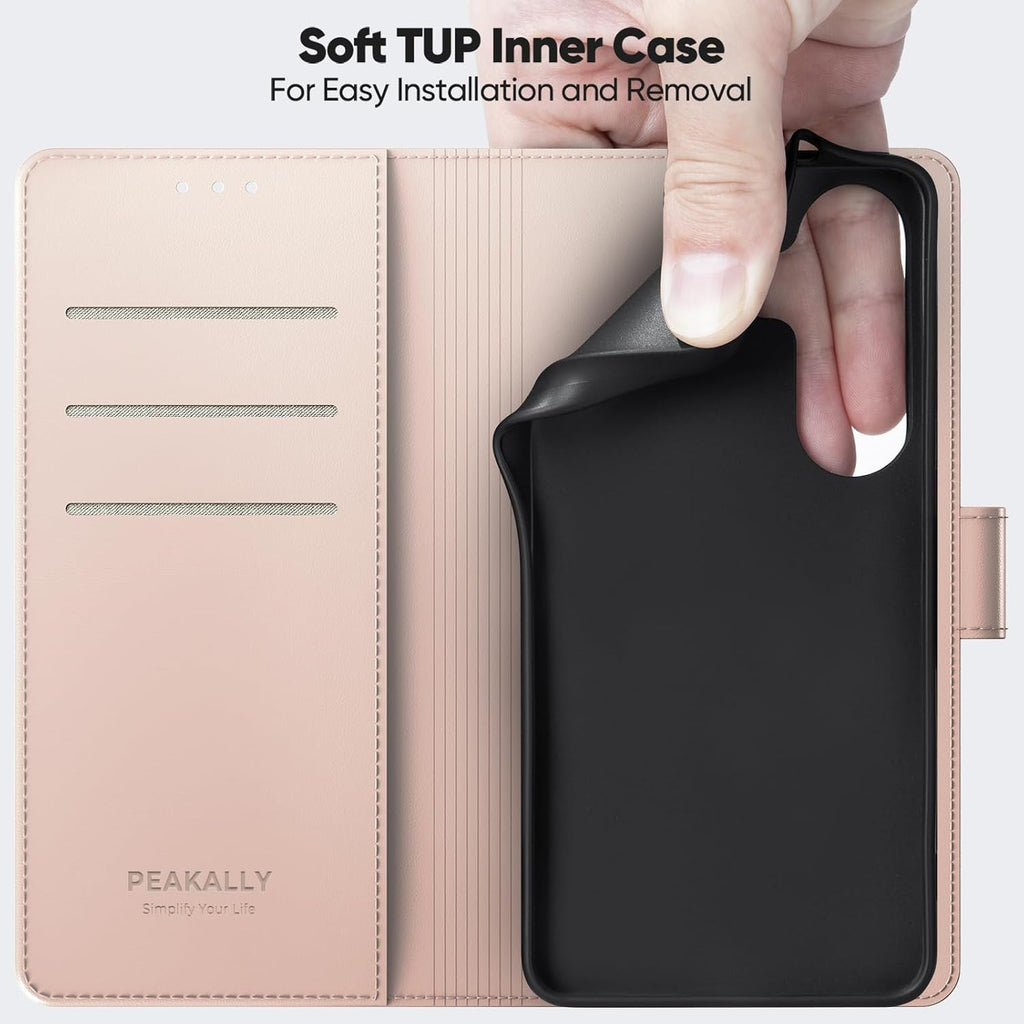 Peakally Handyhülle für Samsung Galaxy A17 5G Hülle [Mit 1 Stück Panzer Schutz Glas] [Premium PU Leder] [RFID-Blockierung] [Kartenfach] Klapphülle kompatibel mit Galaxy A17 5G / 4G - Grün