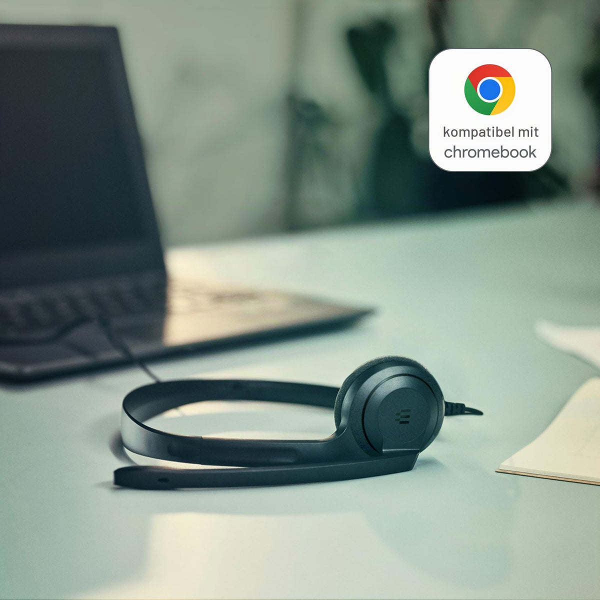 EPOS C1 Vielseitiges Business- Headset mit Mikrofon, Universellem 3,5-mm-Klinkenstecker, Breite Gerätekompatibilität - kopfhörer mit Kabel, mikrofon PC, Rauschunterdrückendes Mikrofon, on Ear
