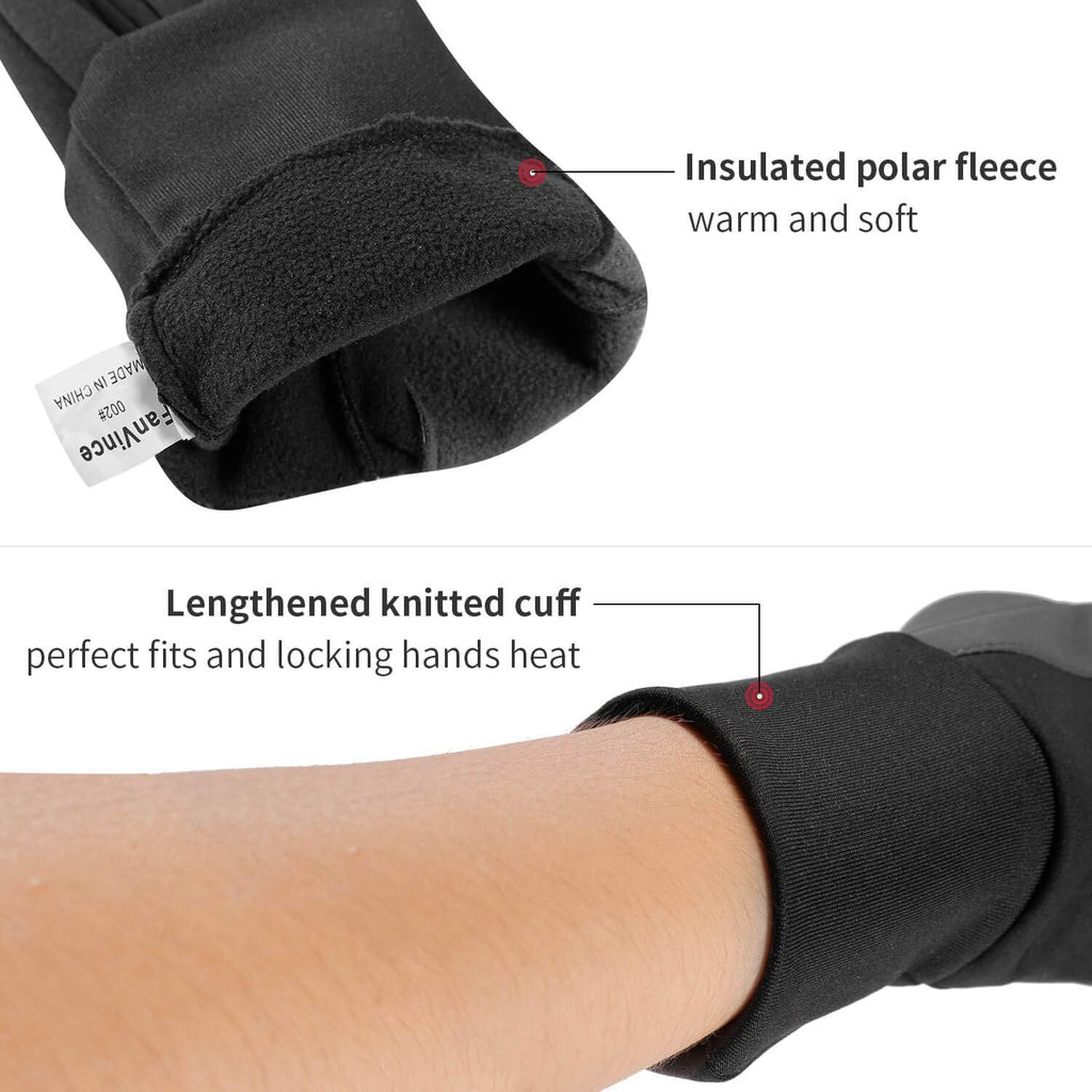 FanVince Handschuhe Herren Damen Winterhandschuhe Thermo Touchscreen Warme Fahrradhandschuhe Geschenke