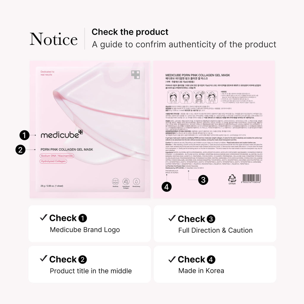 medicube Jelly Gel Maske PDRN Pink Kollagen mit Lachs-DNA x4