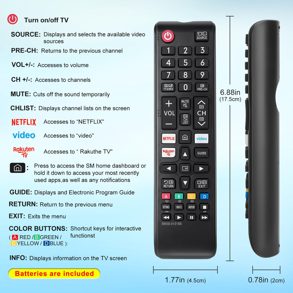 für Samsung Fernbedienung Fernseher, Universal für Samsung Smart TV