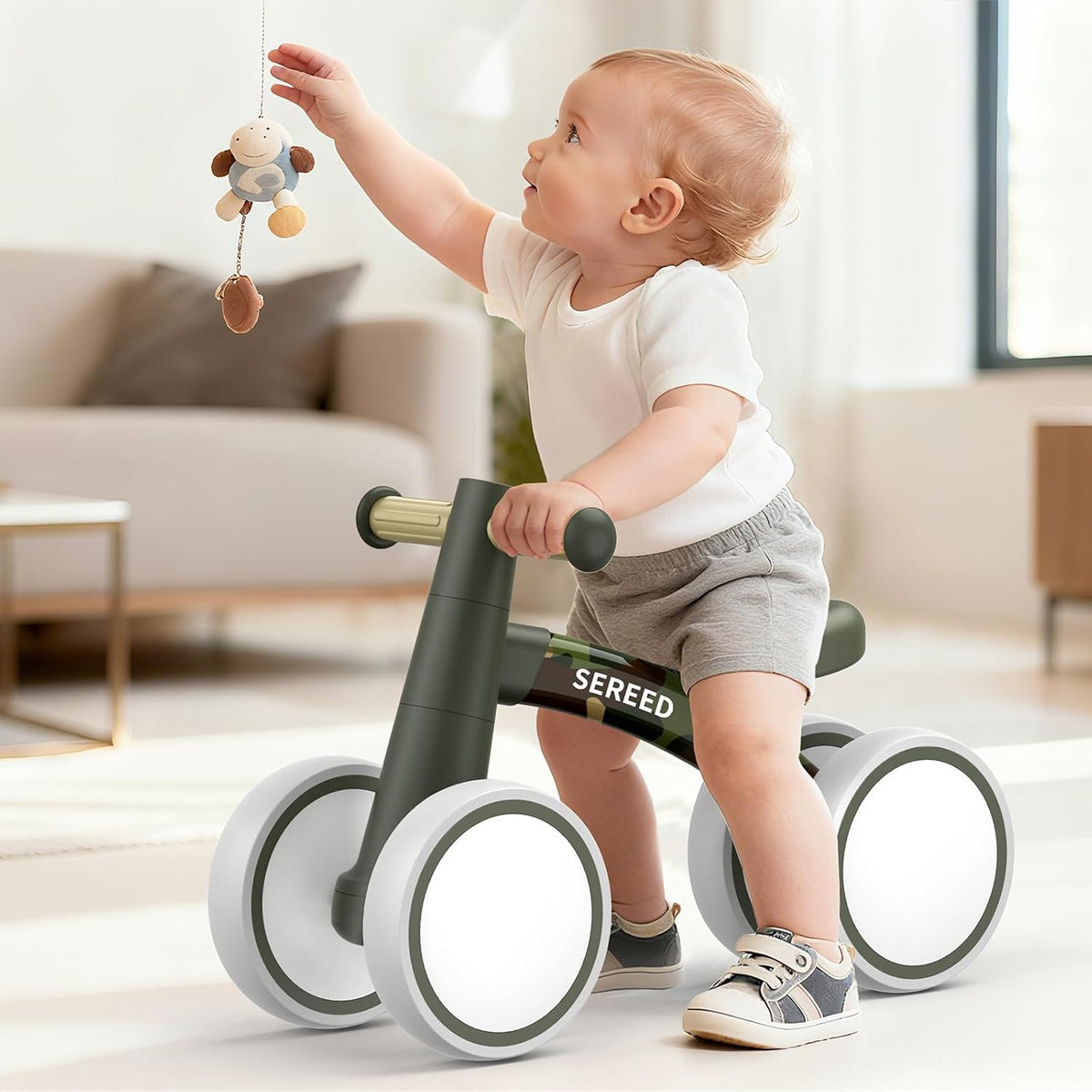 SEREED Baby Balance Bike for 1 Year Old Boy Girl, First Birthday Gift Toy