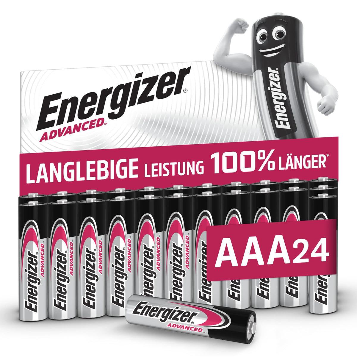 Energizer Advanced - AA Batterien (24 Stück) - 1,5V Alkali-Batterien