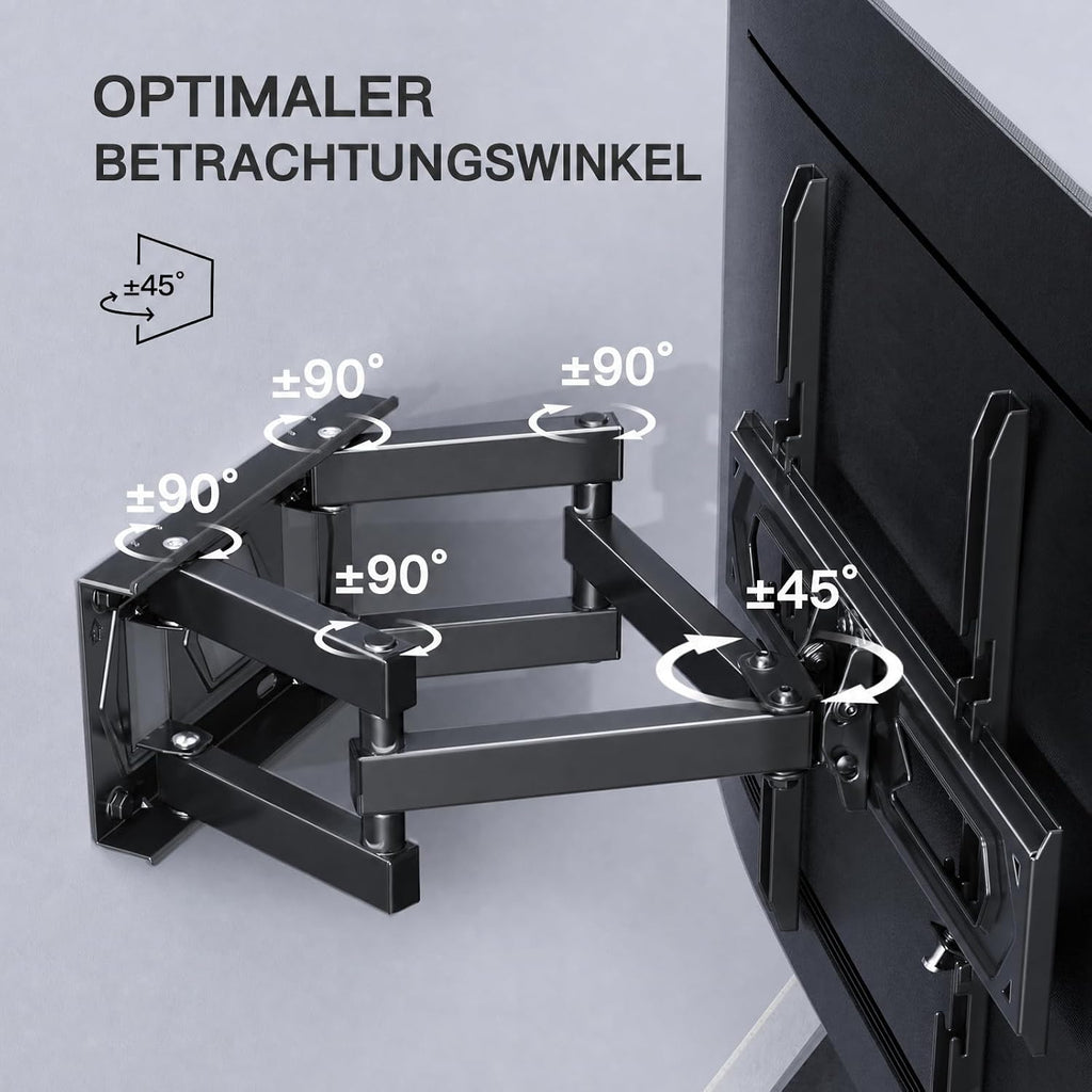 PERLESMITH TV-Wandhalterung, TV-Wandhalterung für 26-70 Zoll Fernseher, 45 kg