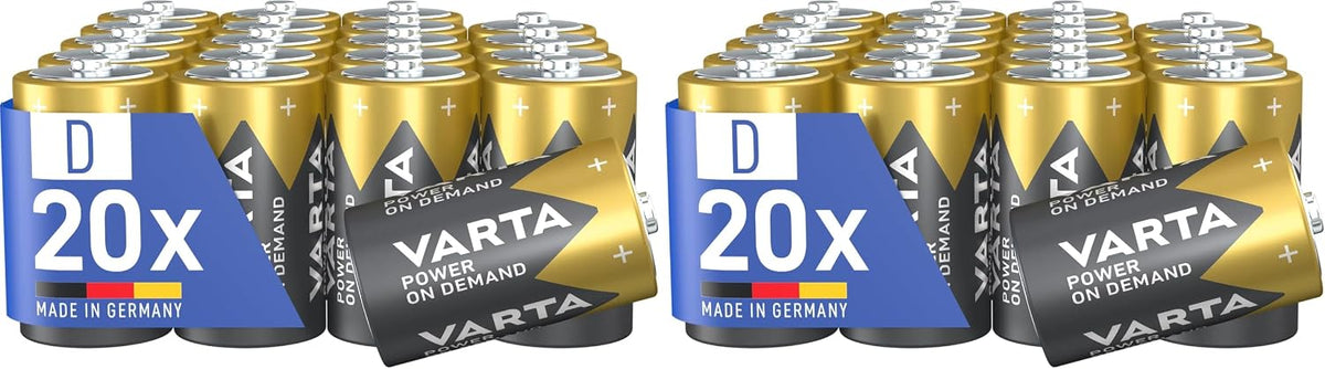 Varta Batterien AAA 100 Stück Power on Demand Alkaline 1,5 V Vorratspack