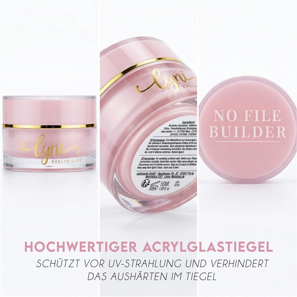 No File Aufbaugel Gelnägel ALMOND NUDE 15ml UV Gel selbstglättend o. Feilen