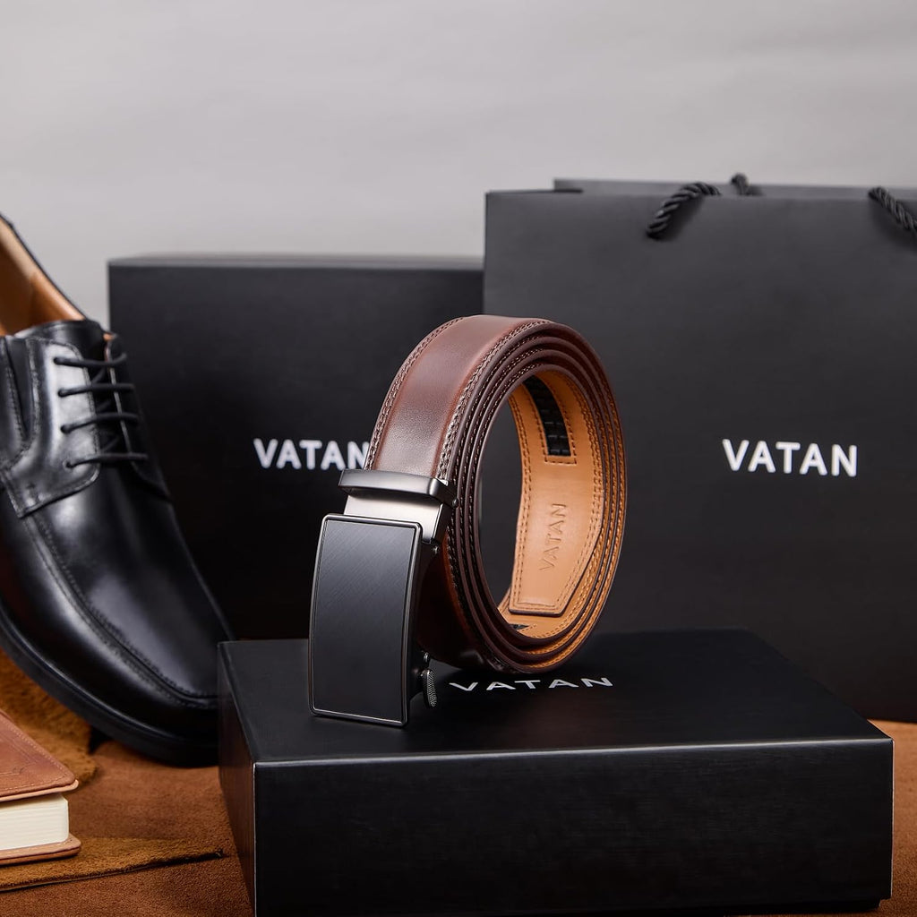 VATAN Ceinture Homme Cuir Boucle Automatique Ceintures 35mm