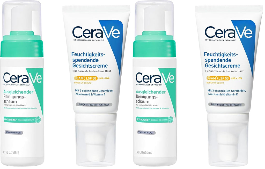 CeraVe Feuchtigkeitsspendende Gesichtscreme LSF 50, UVA- & UVB-Schutz, 50ml