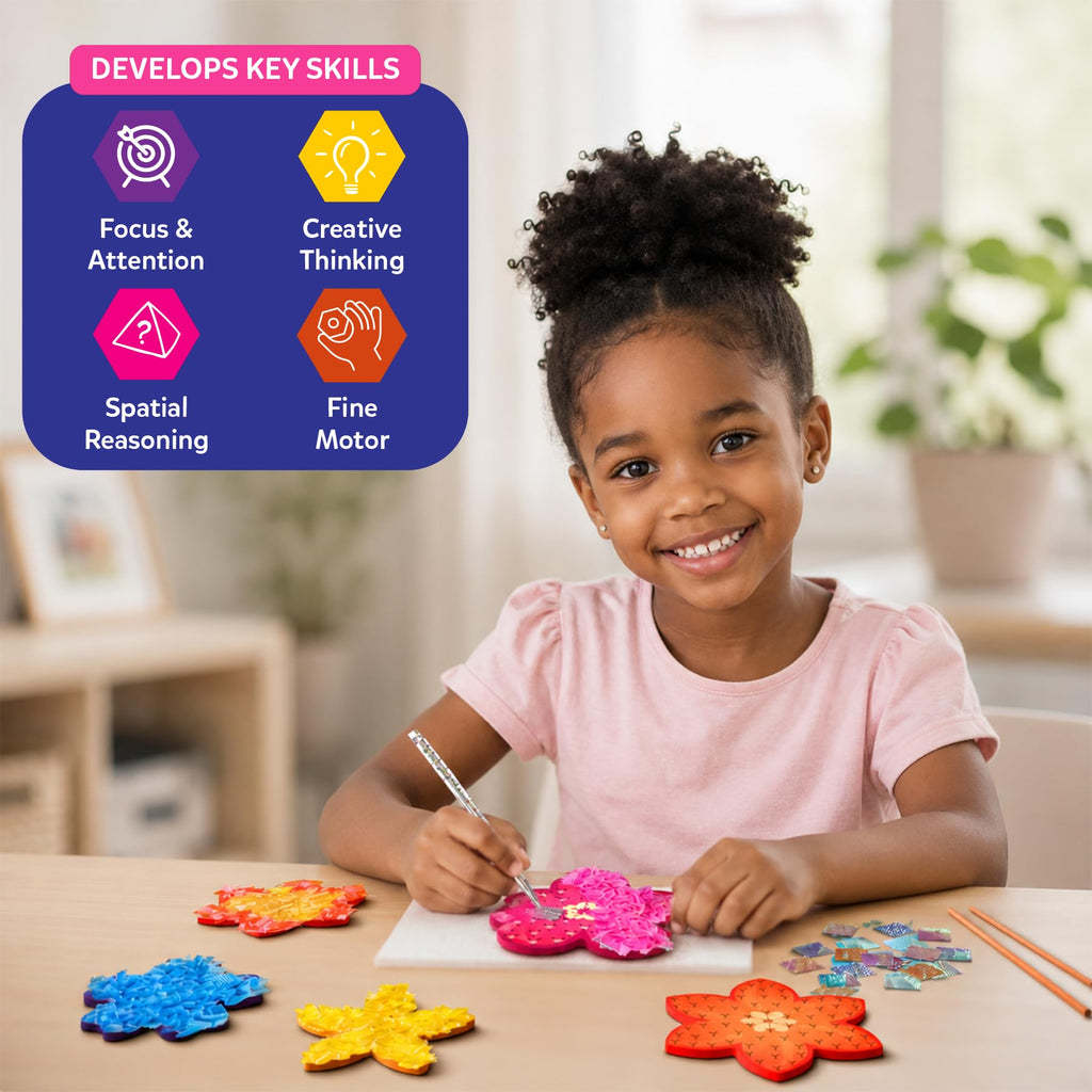 Skillmatics Poke-in Art – Disney Princesses, Wood Craft Kit, Gift for Kids