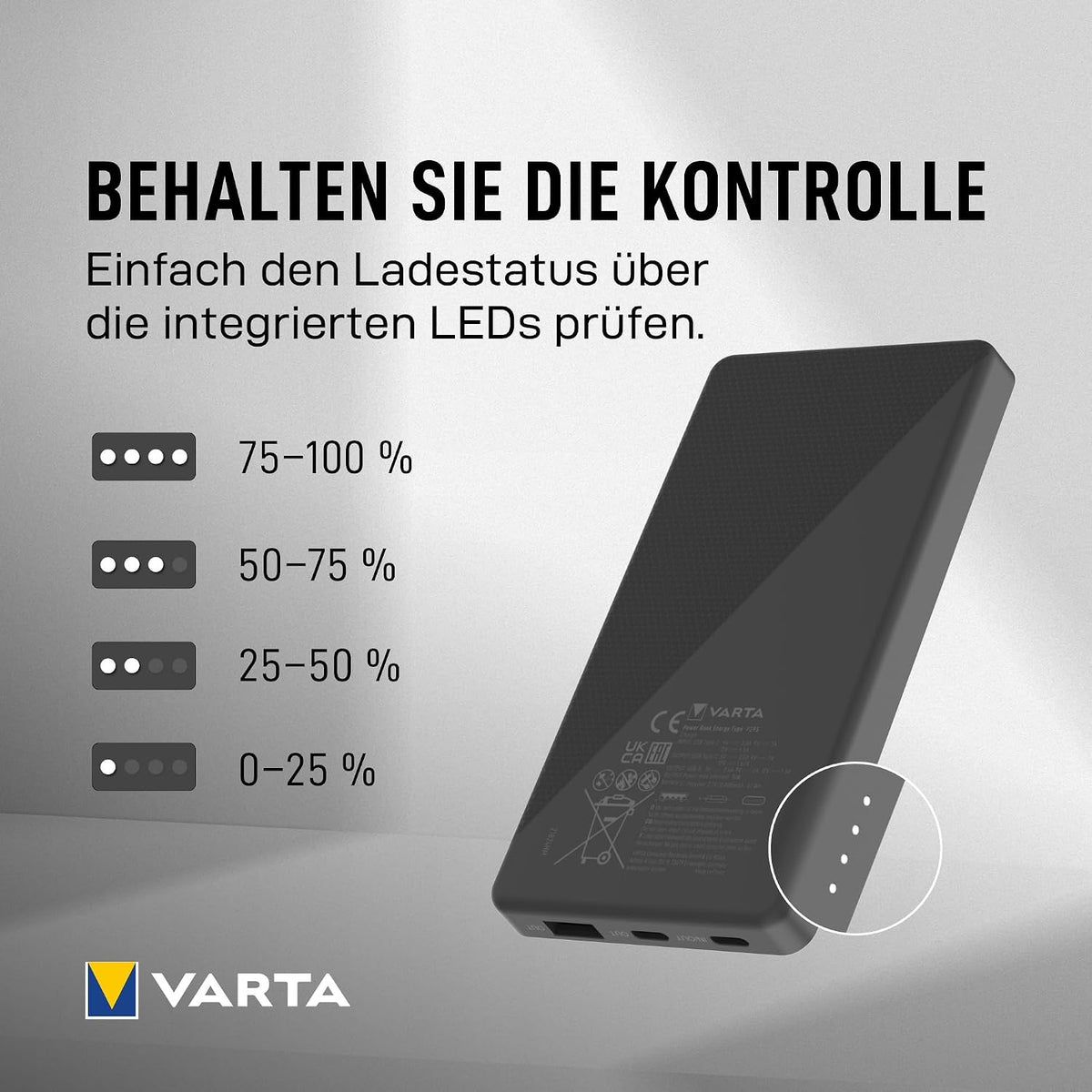 Varta Batterien AAA 100 Stück Power on Demand Alkaline 1,5 V Vorratspack
