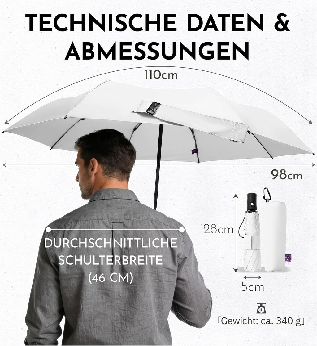 LILAC Regenschirm Klein Stabil Windfest